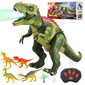 Dinossauro Robô com Controle Remoto, Spray e Luz LED