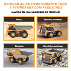 Caminhão de Controle Remoto Amarelo com Luzes e Sons