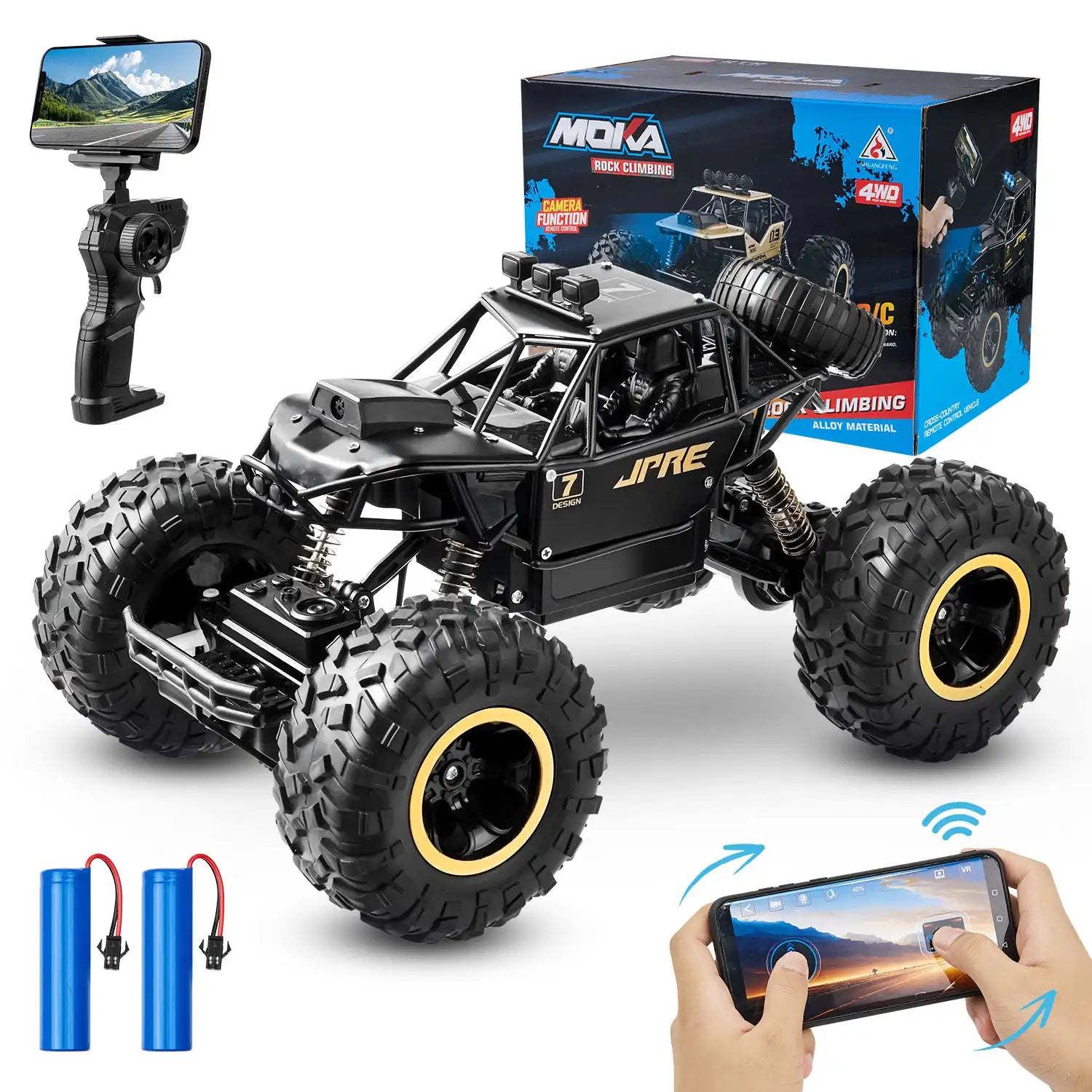Carrinho de Controle Remoto Off-Road com Câmera 1080P FPV