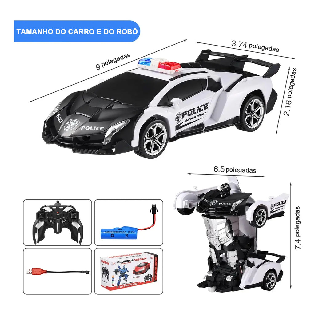 Carro Robô Transformador com Controle Remoto