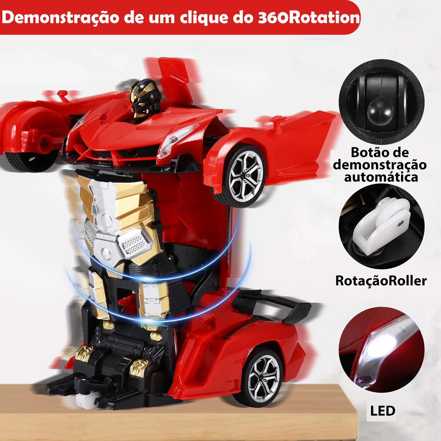 Carro Robô Transformável RC 2 em 1