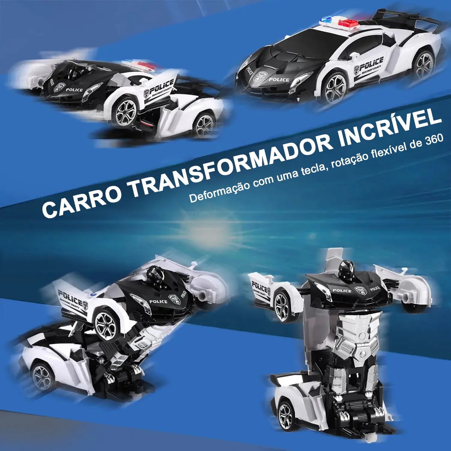 Carro Robô Transformador com Controle Remoto