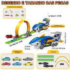 Caminhão Tubarão de Brinquedo com Pista e 6 Carrinhos