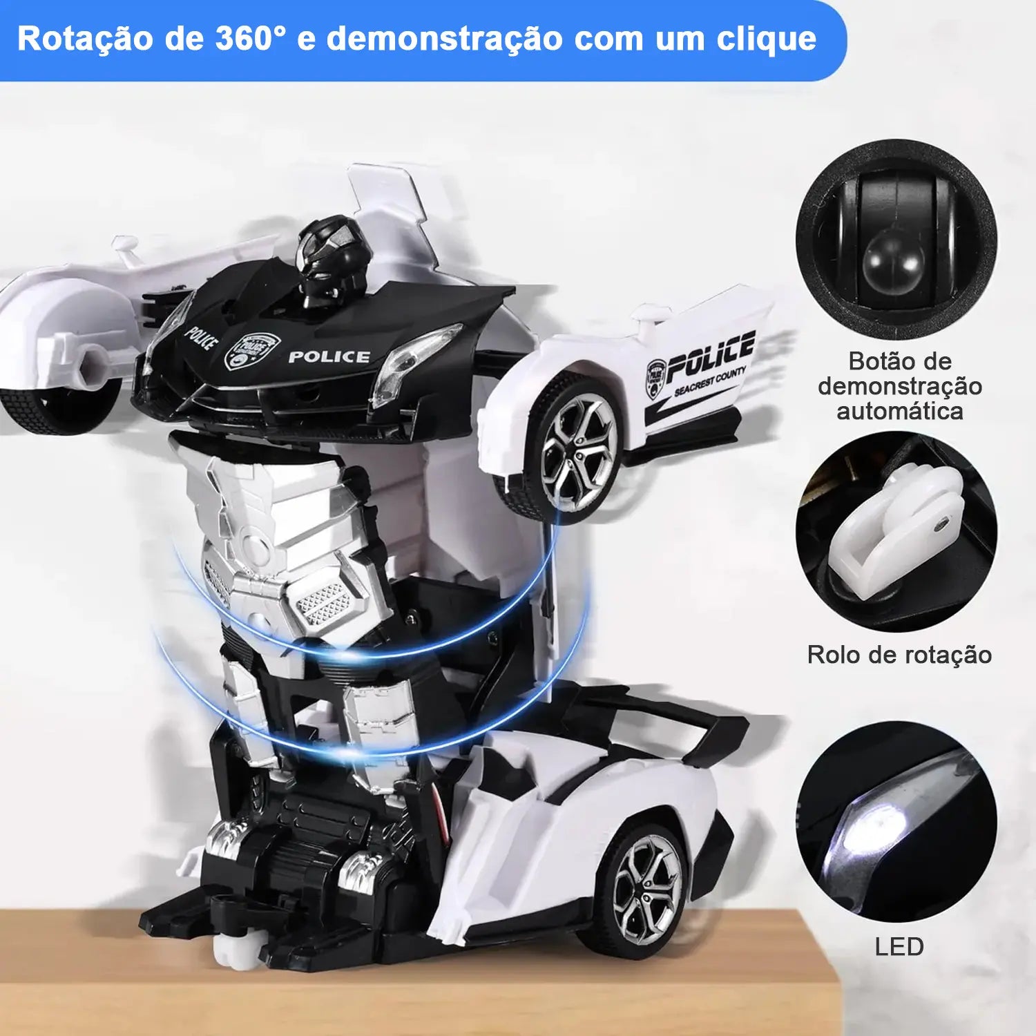 Carro Robô Transformador com Controle Remoto