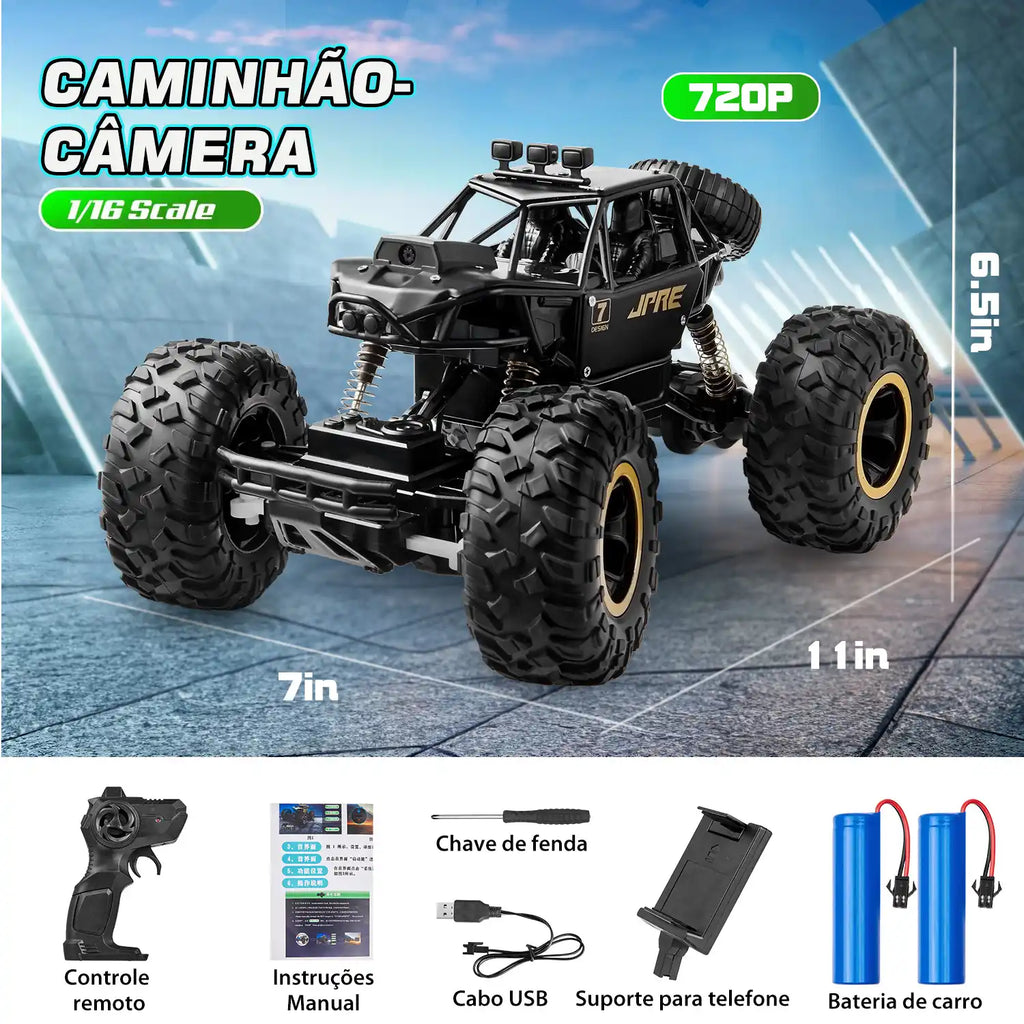 Carrinho de Controle Remoto Off-Road com Câmera 1080P FPV