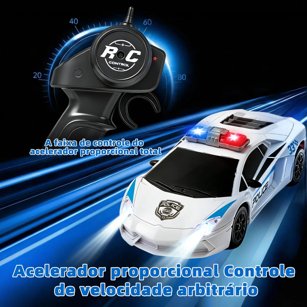 Carrinho De Controle Remoto Recarregável Branco