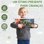 Dinossauro Robô com Controle Remoto, Spray e Luz LED