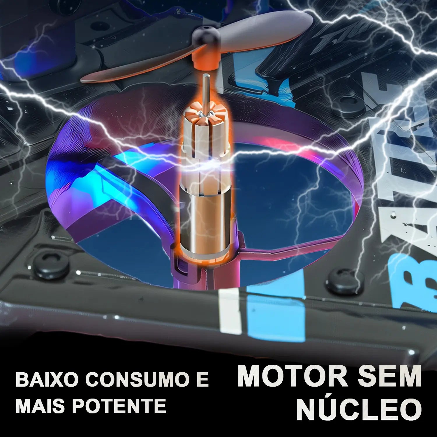 Avião de Controle Remoto Caça RC Jet com LED e Giro 360°