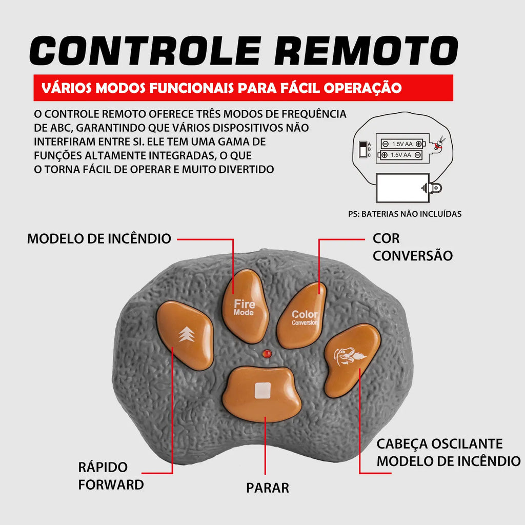 Dinossauro Robô T-Rex com Controle Remoto