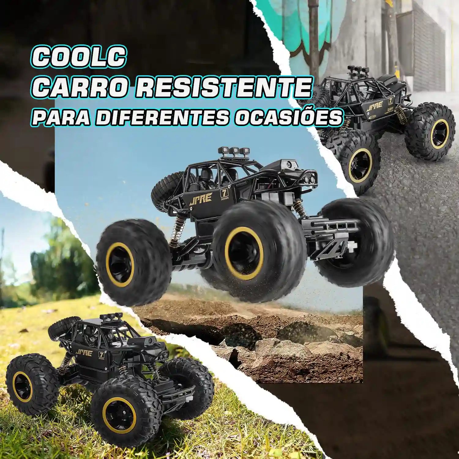 Carrinho de Controle Remoto Off-Road com Câmera 1080P FPV