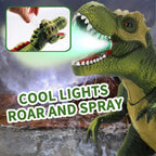 Dinossauro Robô com Controle Remoto, Spray e Luz LED