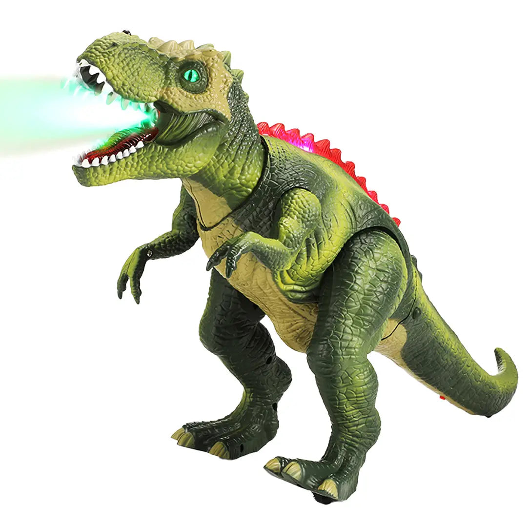 Dinossauro Robô com Controle Remoto, Spray e Luz LED