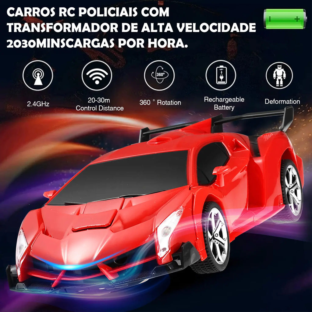 Carro Robô Transformável RC 2 em 1