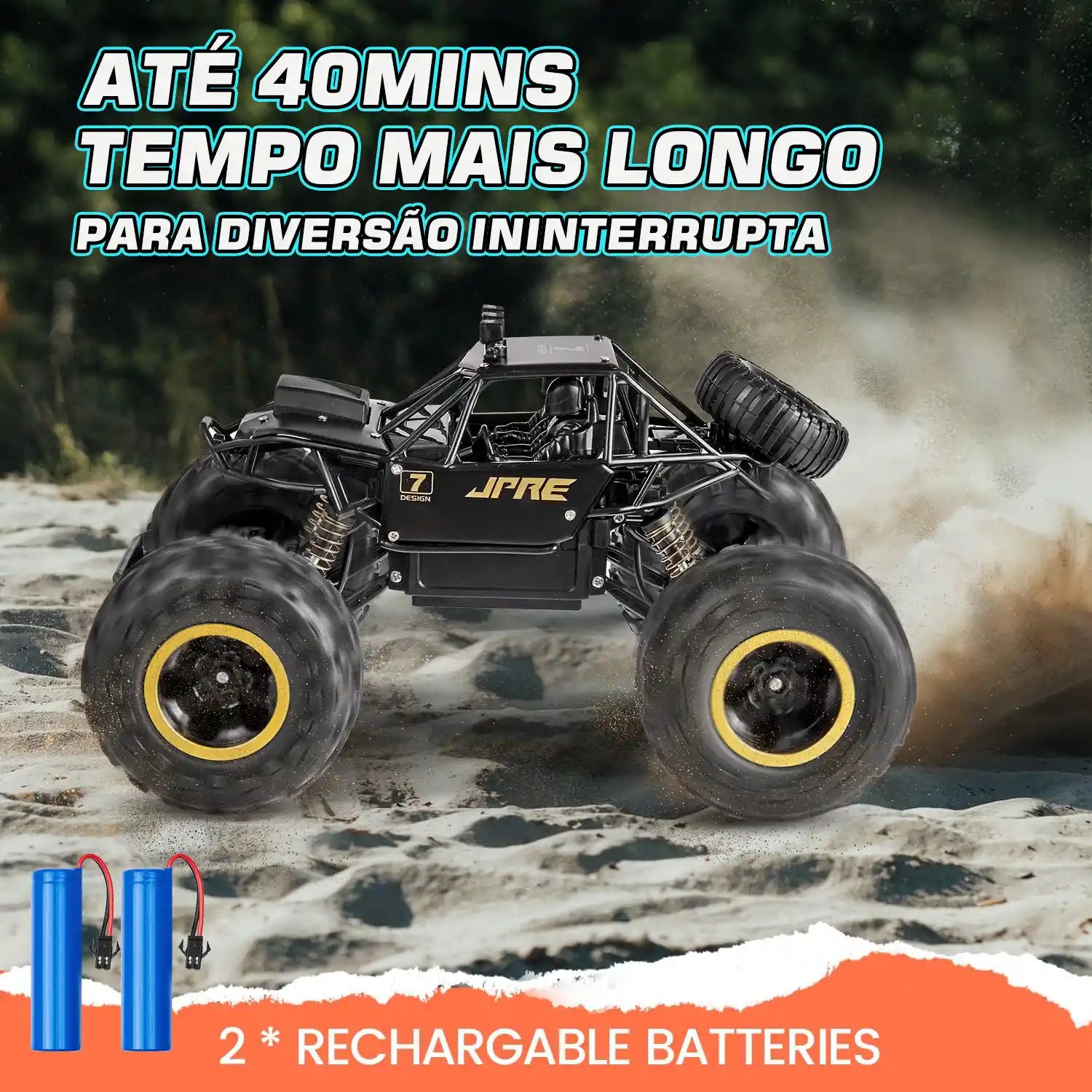 Carrinho de Controle Remoto Off-Road com Câmera 1080P FPV