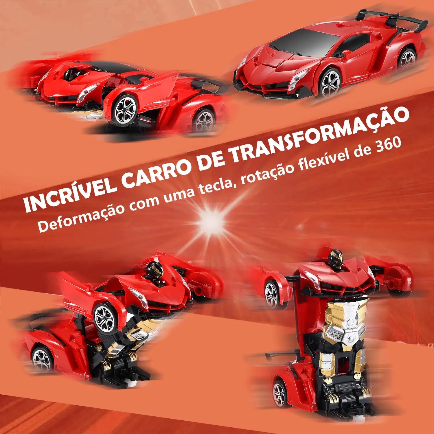 Carro Robô Transformável RC 2 em 1