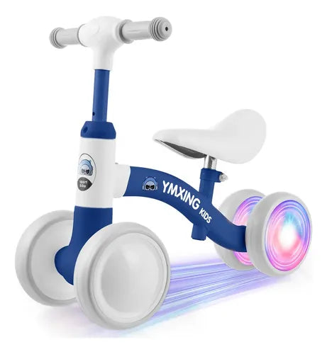 Bicicleta de Equilíbrio para Bebê Azul com Quatro Rodas