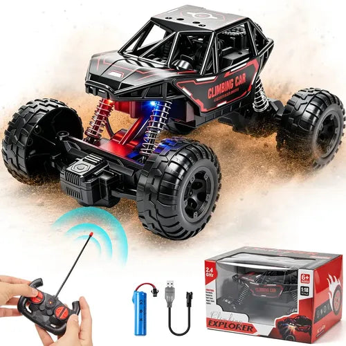 Carro de Controle Remoto 4x4 Vermelho com Luz